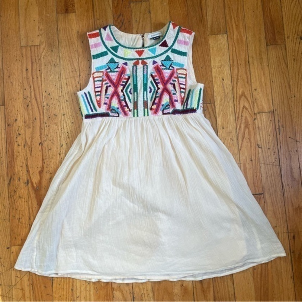 Gryphon Embroidered Mini Dress Size XS